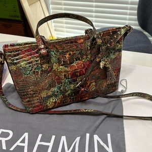 Gorgeous Rare  Brahmin Mini Asher Ammolite Melbourne Satchel